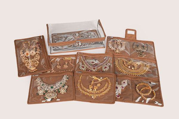 Transparent Jewellery Organiser - Chocolate