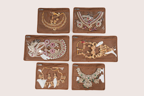 Transparent Jewellery Organiser - Chocolate