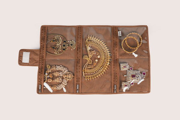 Transparent Jewellery Organiser - Chocolate