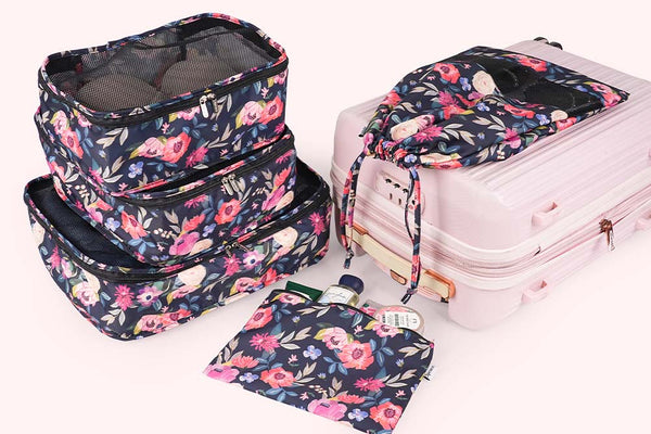 Travel Packing Cubes (Set of 5) - Floral Dream