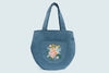 Tying Tote Embroidered - Blue
