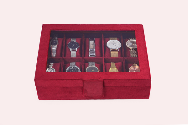 Watch Box – Maroon (10 Partition)