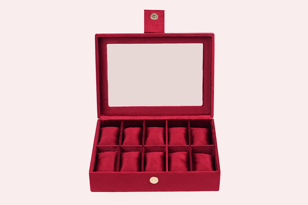 Watch Box – Maroon (10 Partition)