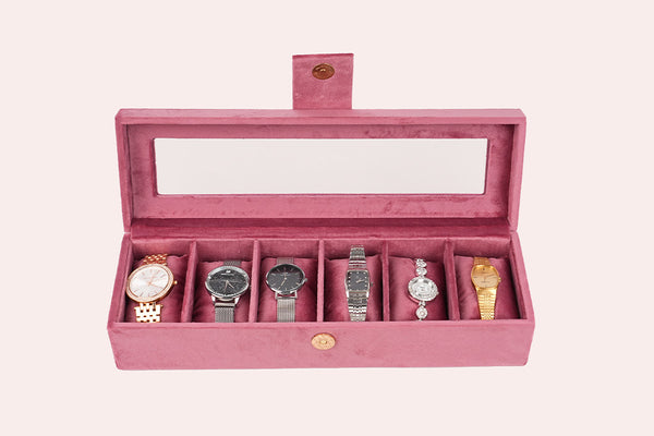 Watch Box – Old Rose (6 Partition)