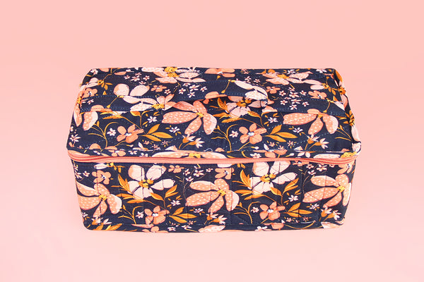 Earring Organiser - 12 Detachable pouch (Peach Petals)