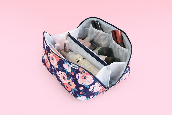 Multipurpose Pouch (Cross Zip) - Blue Garden