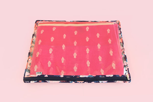 Single Saree/ Dress Cover – Blue Garden