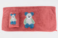 Bear Towel Napkin Set - Maroon