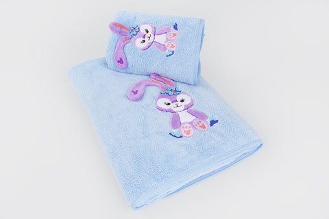 Bunny Towel Napkin Set - Blue