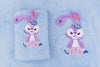 Bunny Towel Napkin Set - Blue