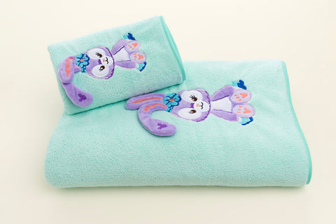 Bunny Towel Napkin Set - Green