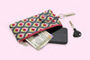 Cell Phone Pouch – Purple bloom(Hook)