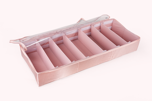 Under Bed Footwear Organiser - Champagne Pink