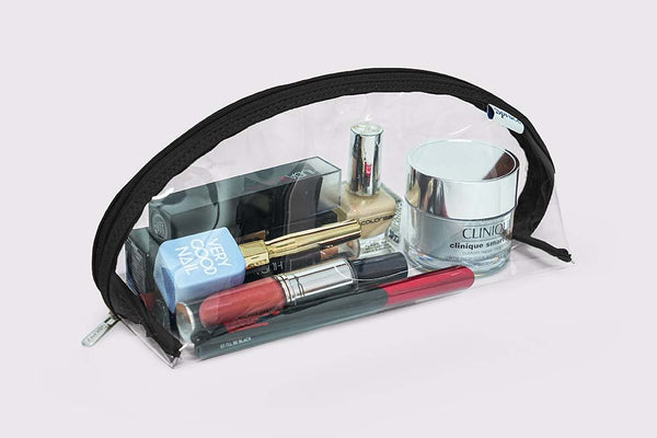 Transparent Wide Access Travel Organiser - Charcoal