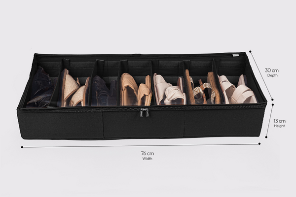 Under Bed Footwear Organiser - Charcoal