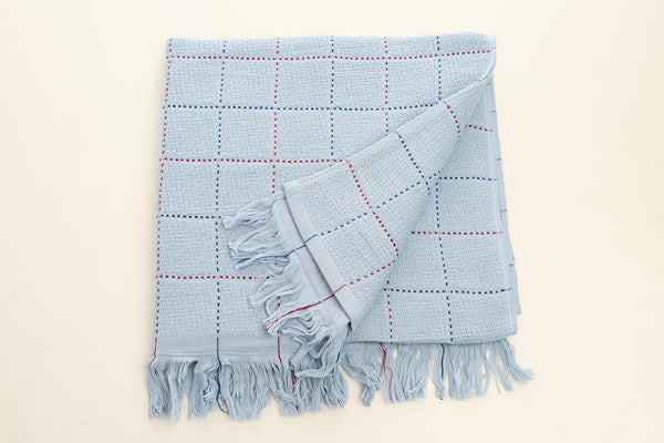 Checks Bath Towel - Blue