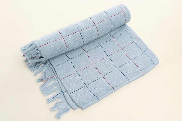 Checks Bath Towel - Blue