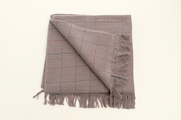 Checks Bath Towel - Brown