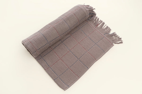 Checks Bath Towel - Brown