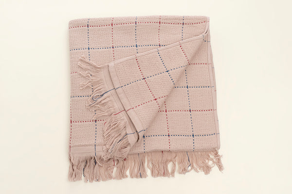Checks Bath Towel - Light Brown