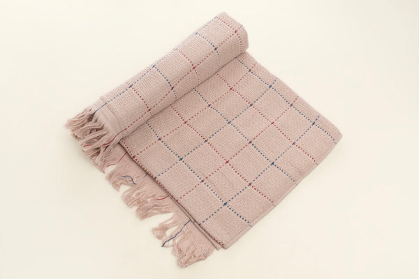 Checks Bath Towel - Light Brown