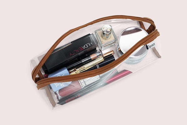 Transparent Wide Access Travel Organiser - Chocolate