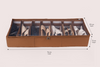 Under Bed Footwear Organiser - Chocolate