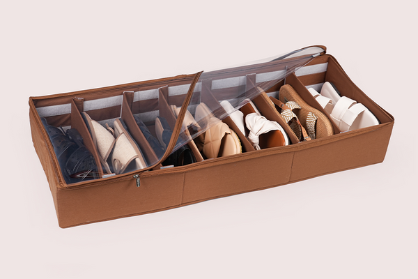 Under Bed Footwear Organiser - Chocolate