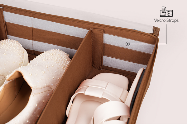 Under Bed Footwear Organiser - Chocolate