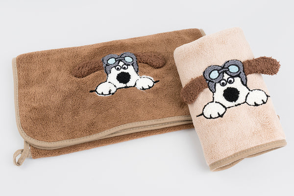Dog Napkin - Beige and Brown