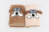Dog Napkin - Beige and Brown