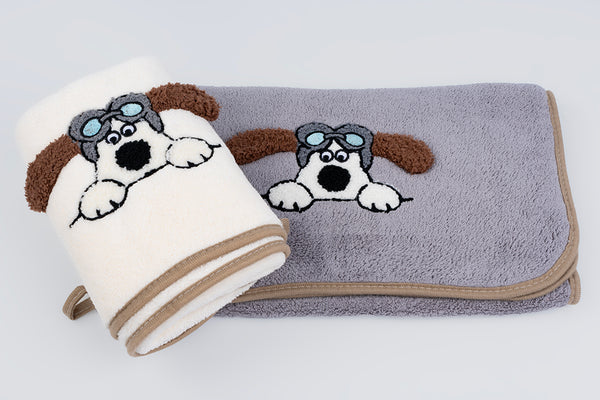 Dog Napkin - White and Grey