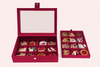 Double decker jewellery box - Maroon