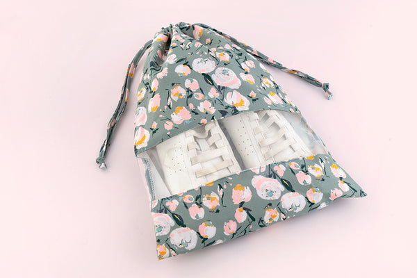 Drawstring Shoe Bag - Buds & Blooms