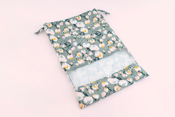 Drawstring Shoe Bag - Buds & Blooms