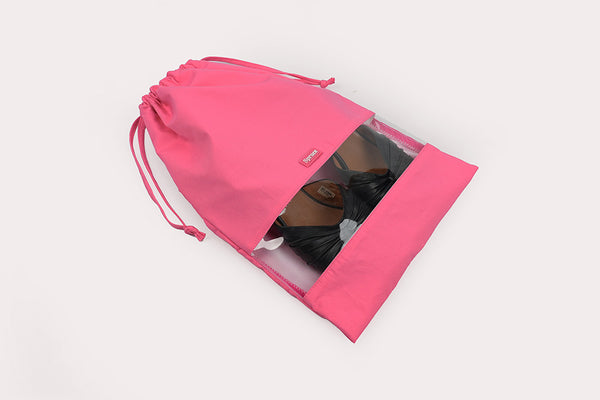 Drawstring Shoe Bag - Rose milk