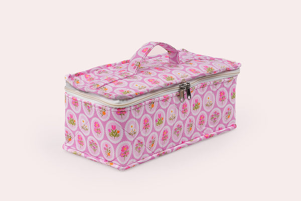 Earring Organiser - 12 Detachable pouch (Pink Rush )