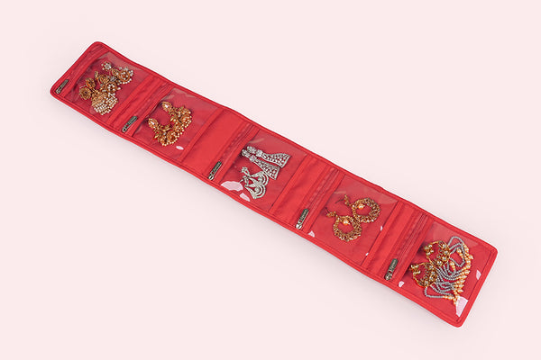 Earring Organiser (Foldable) - Scarlet