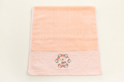 Embroidered Napkin - Rose (Peach)