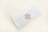 Embroidered Napkin - Rose (White)