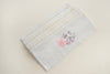 Embroidered Napkin - 3D Flower (White)