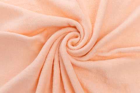 Embroidered bath towel - 3D Flower Peach