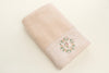 Embroidered bath towel - Rose (Beige)
