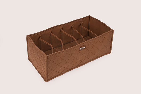 Innerwear Organiser (6 Compartments) - Chocolate