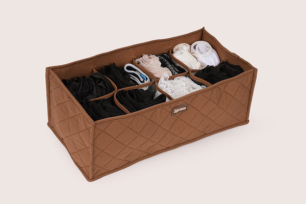 Innerwear Organiser (8 Compartments) - Chocolate