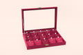 Jewellery Box (15 Partitions) - Maroon (Earring/Pendant)