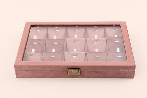 Jewellery Box (15 Partitions) - Rose (Earring/Pendant)