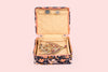 Jewellery Organiser - 4 Detachable pouch (Peach petals)