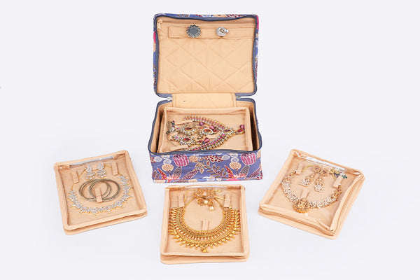 Jewellery Organiser - 4 Detachable pouch (Wildflower)