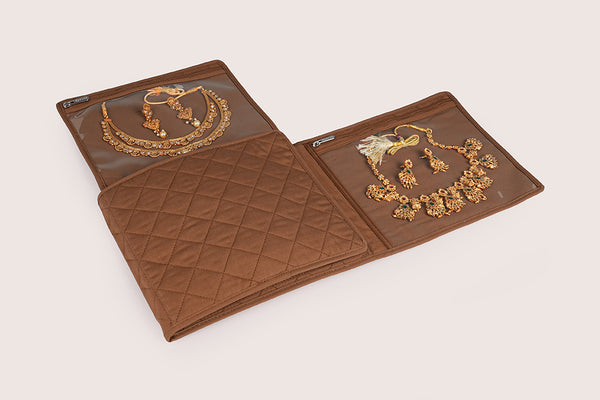 Jewellery Organiser (4 Flap) - Chocolate